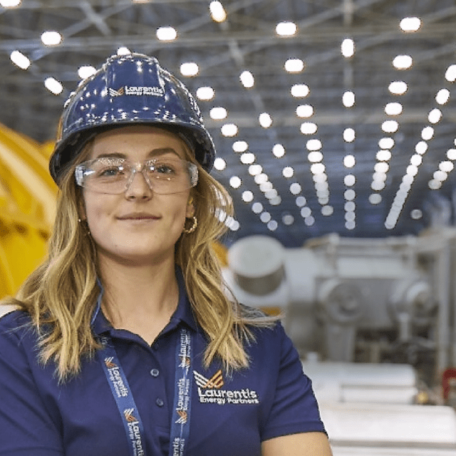 Laurentis staff member on facility floor