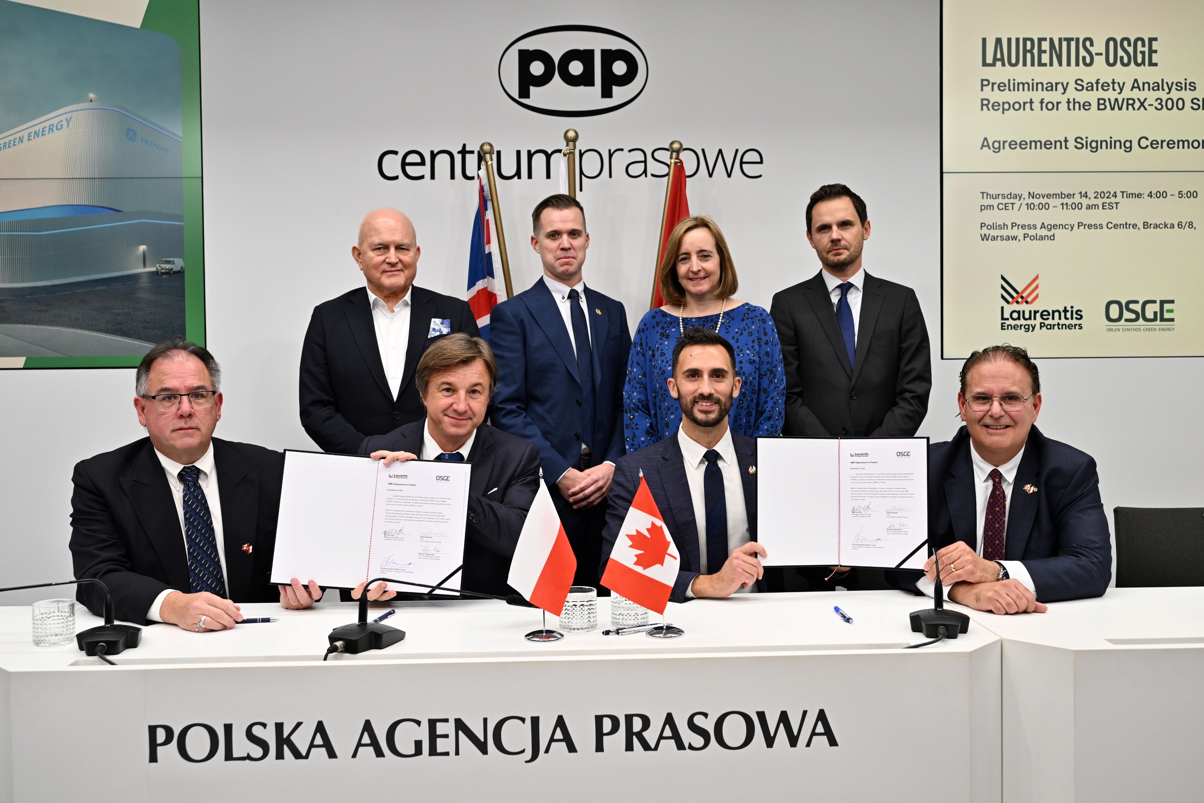 Laurentis and OSGE sign PSAR agreement.